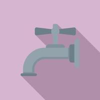ícone da torneira de água, estilo simples vetor