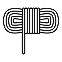 ícone de corda de alpinista industrial, estilo de estrutura de tópicos vetor