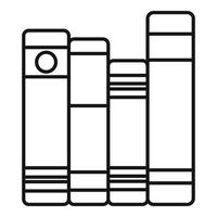 ícone de estante de livros linguistas, estilo de estrutura de tópicos vetor