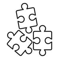 ícone de quebra-cabeças de sociologia, estilo de estrutura de tópicos vetor