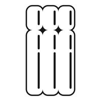 ícone de colchão inflável de ar, estilo simples vetor