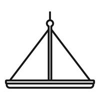 ícone de plataforma alpinista industrial, estilo de estrutura de tópicos vetor