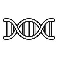 ícone de DNA de biofísica, estilo de estrutura de tópicos vetor