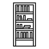 ícone de guarda-roupa de livro de biblioteca, estilo de estrutura de tópicos vetor