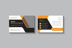 modelo de design de cartão postal de negócios pro vetor