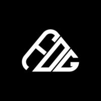 design criativo do logotipo da carta de névoa com gráfico vetorial, logotipo simples e moderno de névoa em forma de triângulo redondo. vetor