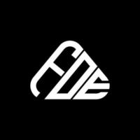 design criativo do logotipo da carta do inimigo com gráfico vetorial, logotipo simples e moderno do inimigo em forma de triângulo redondo. vetor