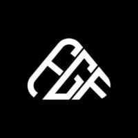 design criativo do logotipo da letra fgf com gráfico vetorial, logotipo simples e moderno fgf em forma de triângulo redondo. vetor