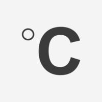 vetor de ícone de Celsius. clima, quente, frio, temperatura, estação, inverno, sinal de símbolo de verão