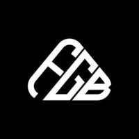 design criativo do logotipo da letra fgb com gráfico vetorial, logotipo simples e moderno fgb em forma de triângulo redondo. vetor