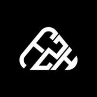 design criativo do logotipo da letra fzh com gráfico vetorial, logotipo simples e moderno fzh em forma de triângulo redondo. vetor
