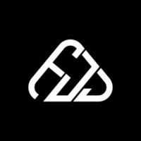 design criativo do logotipo da letra fjj com gráfico vetorial, logotipo simples e moderno fjj em forma de triângulo redondo. vetor