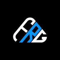 frg letter logo design criativo com gráfico vetorial, frg logotipo simples e moderno em forma de triângulo redondo. vetor
