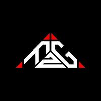 design criativo do logotipo da letra fzg com gráfico vetorial, logotipo simples e moderno fzg em forma de triângulo redondo. vetor