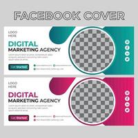 capa do facebook marketing digital vetor