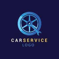 modelo de logotipo de serviço de carro de design plano vetor