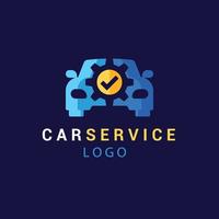 modelo de logotipo de serviço de carro de design plano vetor