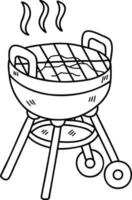 ilustração de churrasqueira desenhada à mão vetor