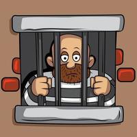 ilustração do homem da prisão vetor
