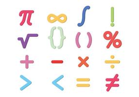 Vector de símbolos matemáticos