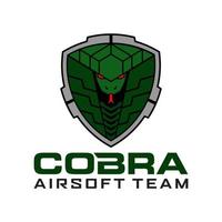 distintivo de cobra modelo de logotipo de equipe tática militar de airsoft vetor