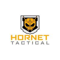 design de logotipo militar tático hornet vetor