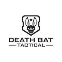 vetor de design de logotipo de morcego militar tático
