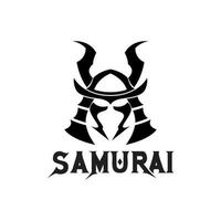 vetor de logotipo preto ronin ninja samurai