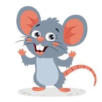 ilustração dos desenhos animados de um rato vetor