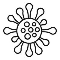 ícone do vírus do sarampo, estilo de estrutura de tópicos vetor