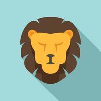 ícone de rosto de leão, estilo simples vetor