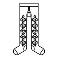 ícone de meia-calça, estilo de estrutura de tópicos vetor