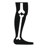 ícone de lesão na perna, estilo simples vetor