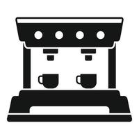ícone da máquina de café de caneca, estilo simples vetor