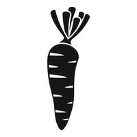 ícone de cenoura, estilo simples vetor