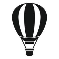 ícone de balão de ar quente, estilo simples vetor