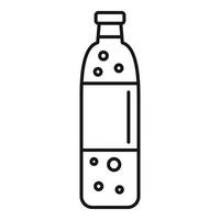 ícone de garrafa plástica de refrigerante, estilo de estrutura de tópicos vetor