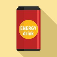 ícone de produto de bebida energética, estilo simples vetor