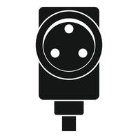 ícone de tomada de energia, estilo simples vetor