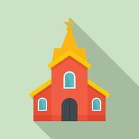 ícone de construção de igreja, estilo simples vetor