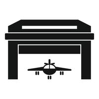 ícone do hangar da cidade, estilo simples vetor