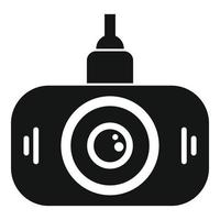 ícone de câmera led dvr, estilo simples vetor