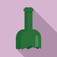ícone de garrafa meio quebrada, estilo simples vetor