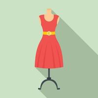 vestido de mulher no ícone de manequim, estilo simples vetor