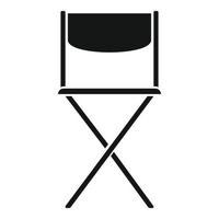ícone de cadeira de pesca dobrável, estilo simples vetor