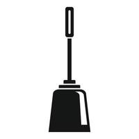 ícone de escova limpa do banheiro, estilo simples vetor
