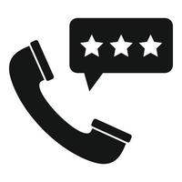 ícone de feedback do call center, estilo simples vetor