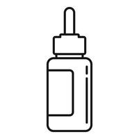 ícone de frasco médico, estilo de estrutura de tópicos vetor