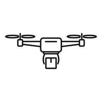 ícone de remessa de drones, estilo de estrutura de tópicos vetor