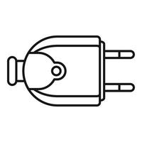 ícone de plugue elétrico de casa, estilo de estrutura de tópicos vetor